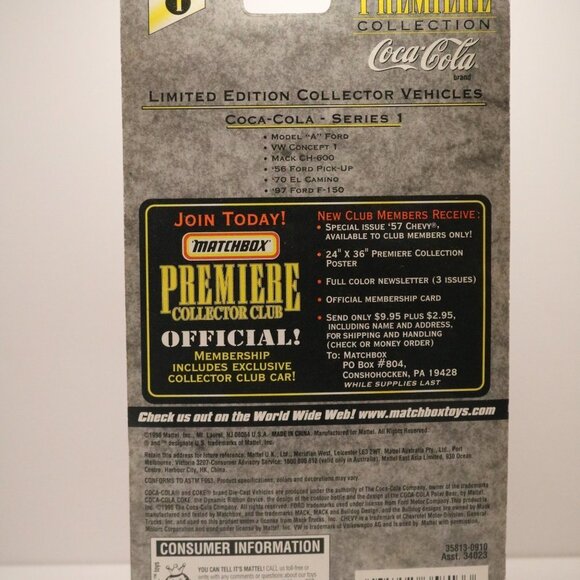 Matchbox Premiere Collection Ford model A delivery truck coca-cola collection - Picture 4 of 6